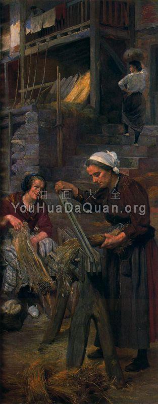 Cardando el lino - 伊格纳西奥·狄亚兹·奥拉诺